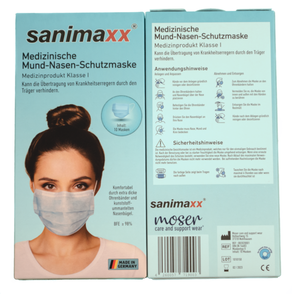 sanimaxx  Masken - 10 Stück